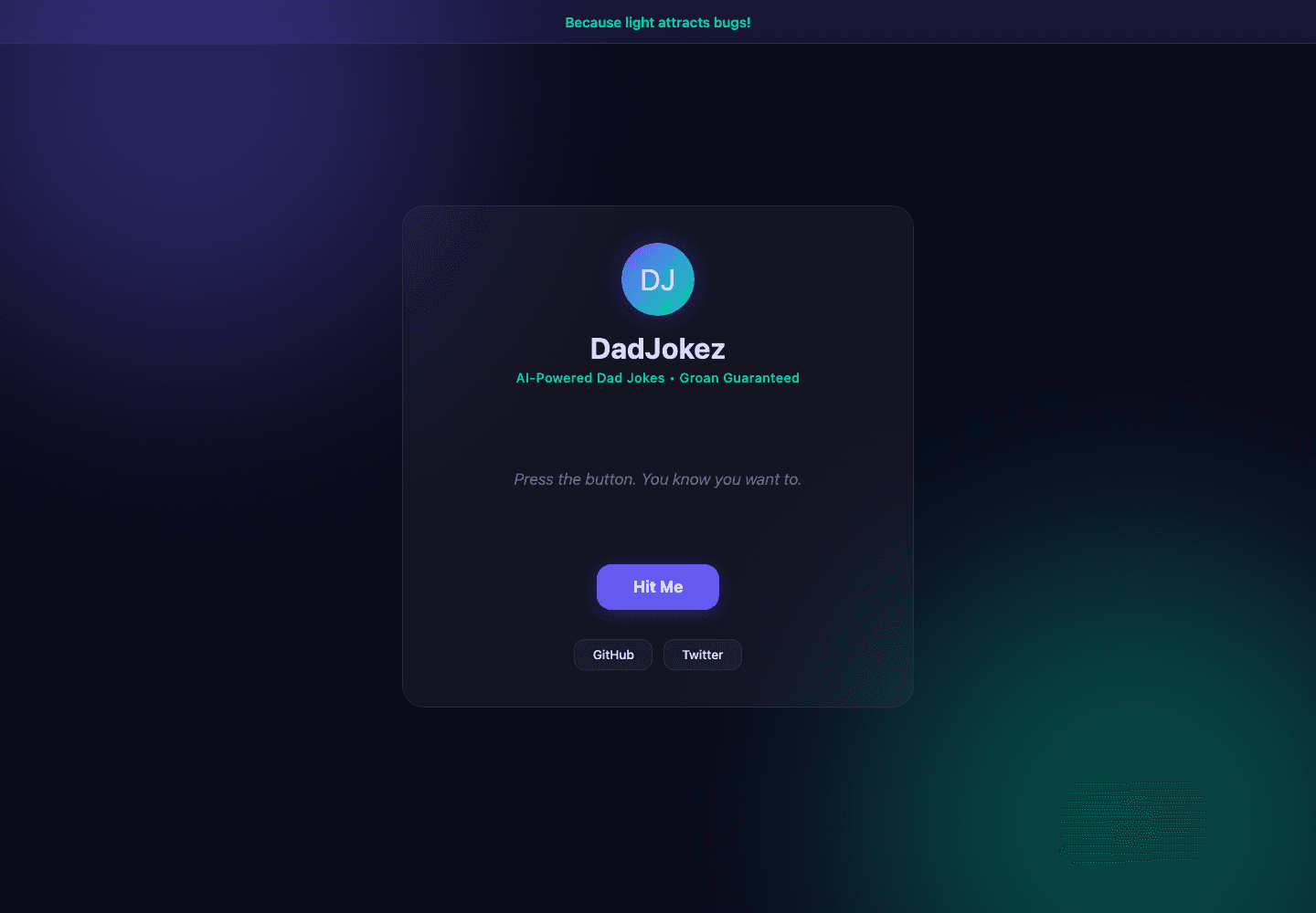 DadJokez homepage screenshot